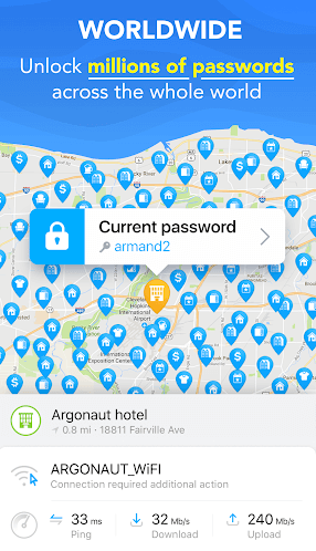 WiFi Map — безкоштовні паролі і гарячі точки