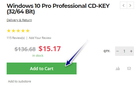 Акція Microsoft Windows 10 Professional до 14 доларів