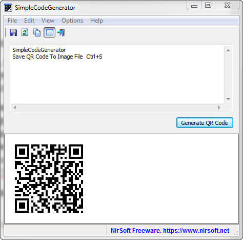 A program for generating QR codes on Windows