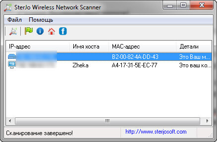 Wireless network scanner